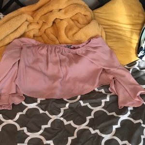 Pink cropped top